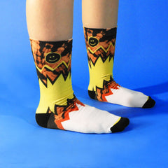 Abstract Art Printed Crew Socks