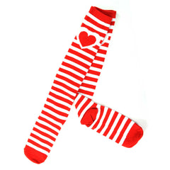 Love Is Valentine's Day Hearts and Love Women's Cotton Knee High Socks 2-Pair