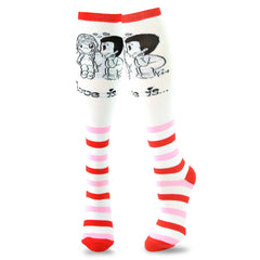 Love Is Valentine's Day Hearts and Love Women's Cotton Knee High Socks 2-Pair