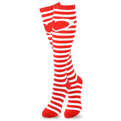 Love Is Valentine's Day Hearts and Love Women's Cotton Knee High Socks 2-Pair