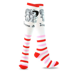 Love Is Valentine's Day Hearts and Love Women's Cotton Knee High Socks 2-Pair