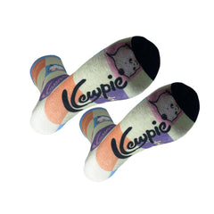 Kewpie Quilt Print Crew Socks