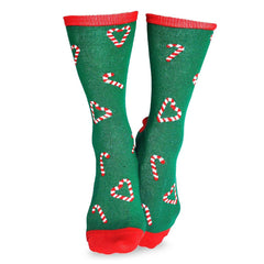 TeeHee Christmas and Holiday Fun Novelty Crew Socks for Women 4-Pairs (9-11, Teddy Bear-Candy Cane-Reindeer)