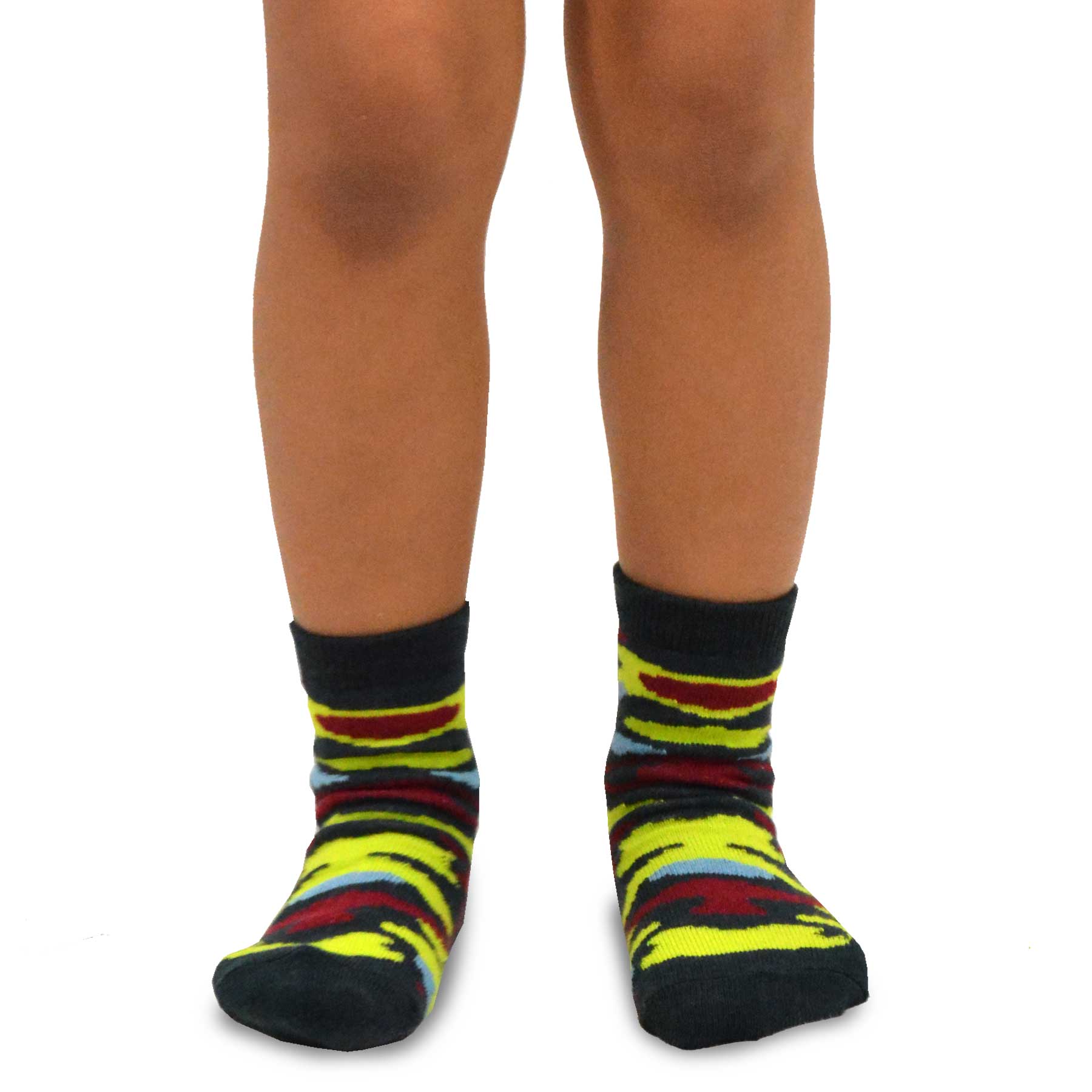 Teehee Boys Camo Socks 6-pk Crew, 3-5 years