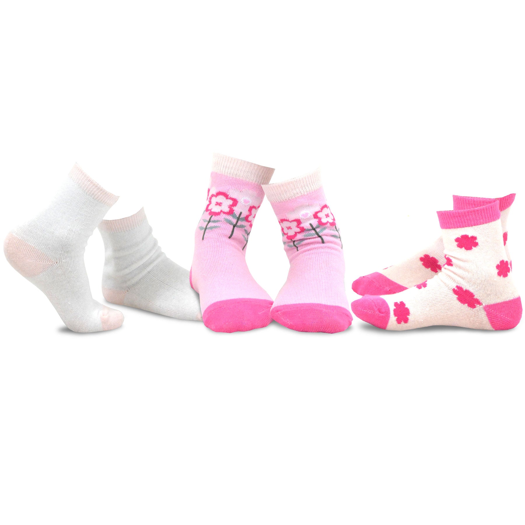 TeeHee Girls Toddler Kids Socks Cute and Fun Cotton Crew Socks 18 Pair Pack with Gift Box