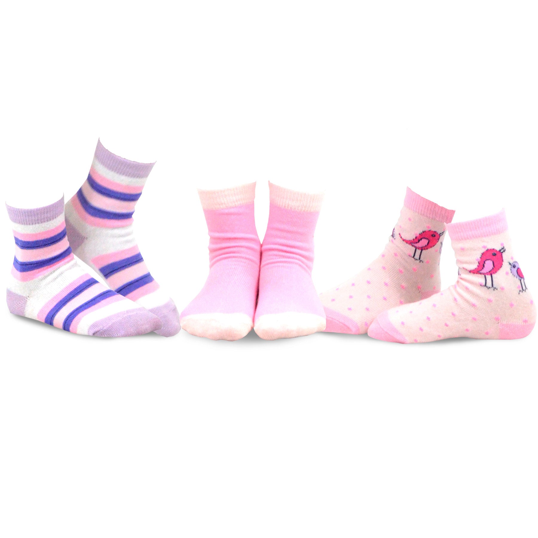TeeHee Girls Toddler Kids Socks Cute and Fun Cotton Crew Socks 18 Pair Pack with Gift Box