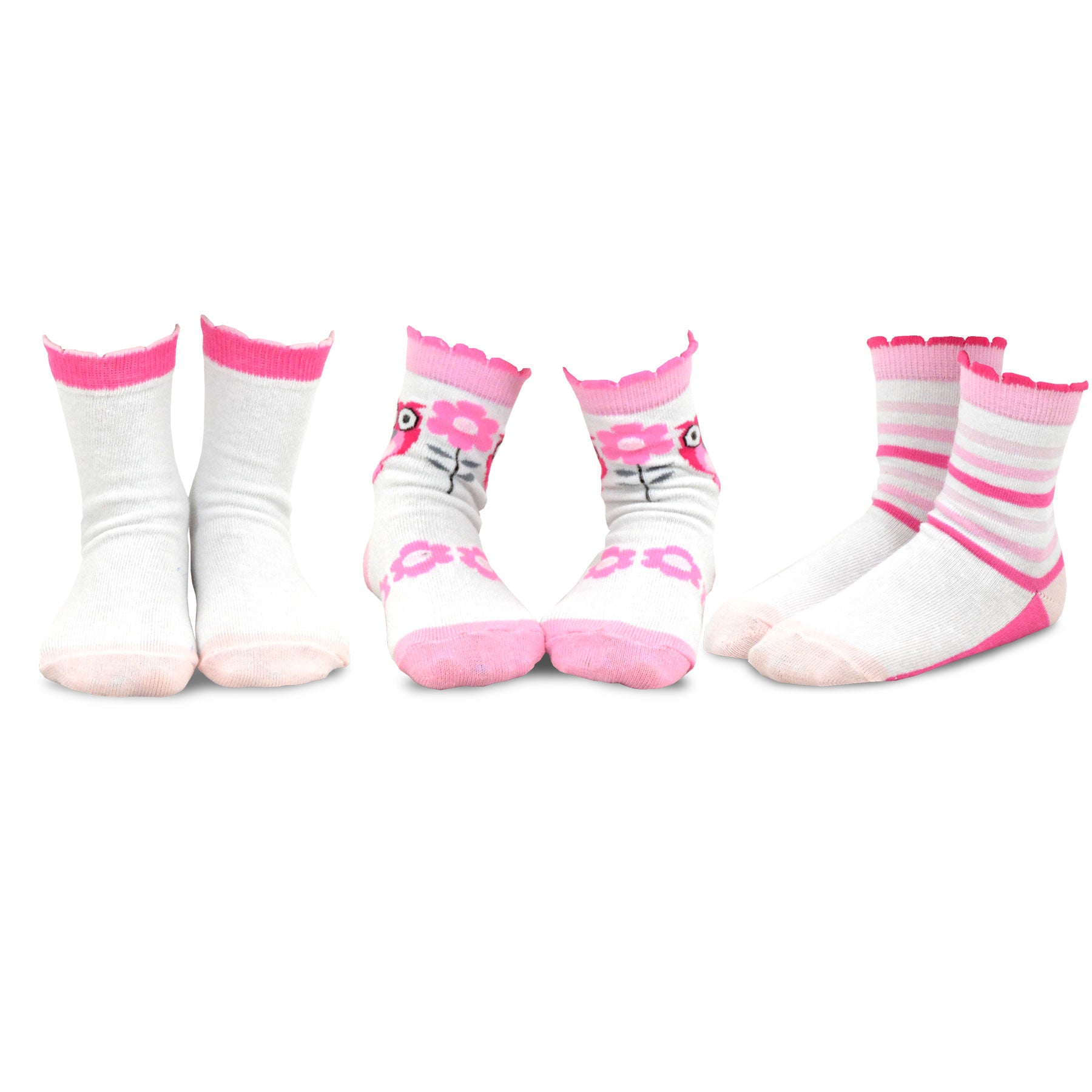 TeeHee Girls Toddler Kids Socks Cute and Fun Cotton Crew Socks 18 Pair Pack with Gift Box