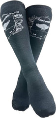[Emily the Strange] Women’s Black Cat & Emily Graphic Knee-High Socks – 2 Pair Pack