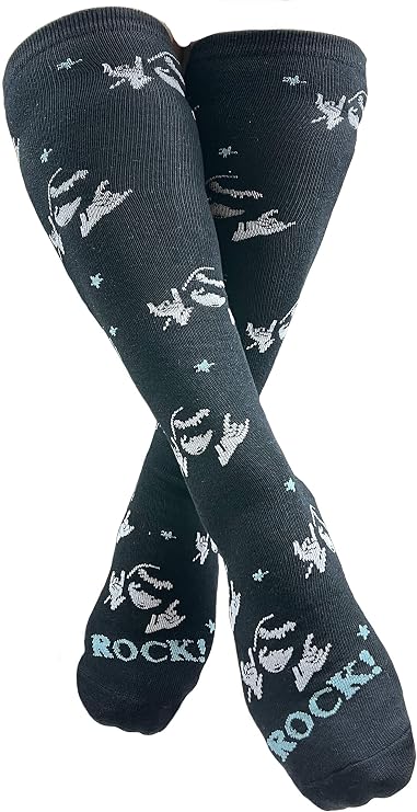 [Emily the Strange] Kids Rock & Star Knee-High Socks – 2 Pair Pack