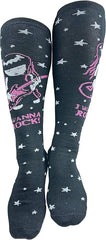 [Emily the Strange] Women’s Rock & Star Knee-High Socks – 2 Pair Pack