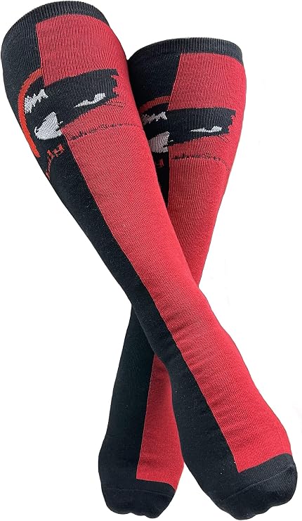 [Emily the Strange] Women’s Colorblock & Star Pattern Knee-High Socks – 2 Pair Pack