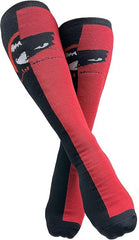[Emily the Strange] Women’s Colorblock & Star Pattern Knee-High Socks – 2 Pair Pack