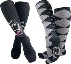 [Emily the Strange] Women's Cute Fashion Knee-High Socks - 6 Pair