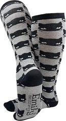 [Emily the Strange] Women’s Striped Emily & Black Cat Knee-High Socks – 2 Pair Pack
