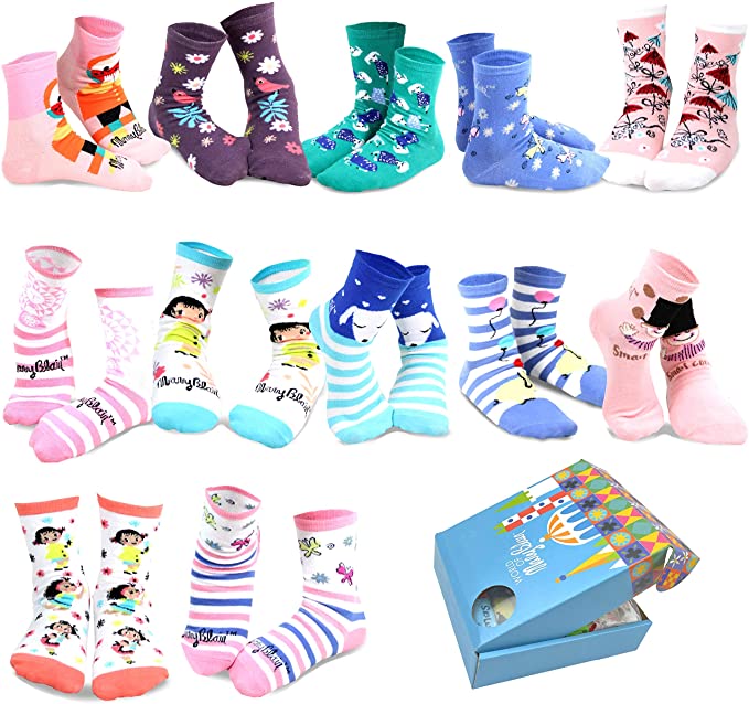 12 Pair World of Mary Blair Kids Crew Socks
