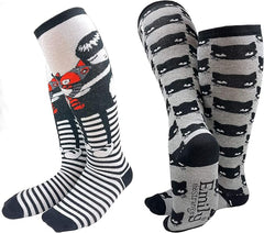[Emily the Strange] Women's Cute Fashion Knee-High Socks - 6 Pair