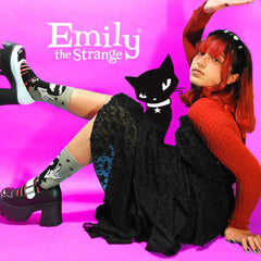 Emily the Strange Good Nightmare Crew Socks Gift 12 Pair Box