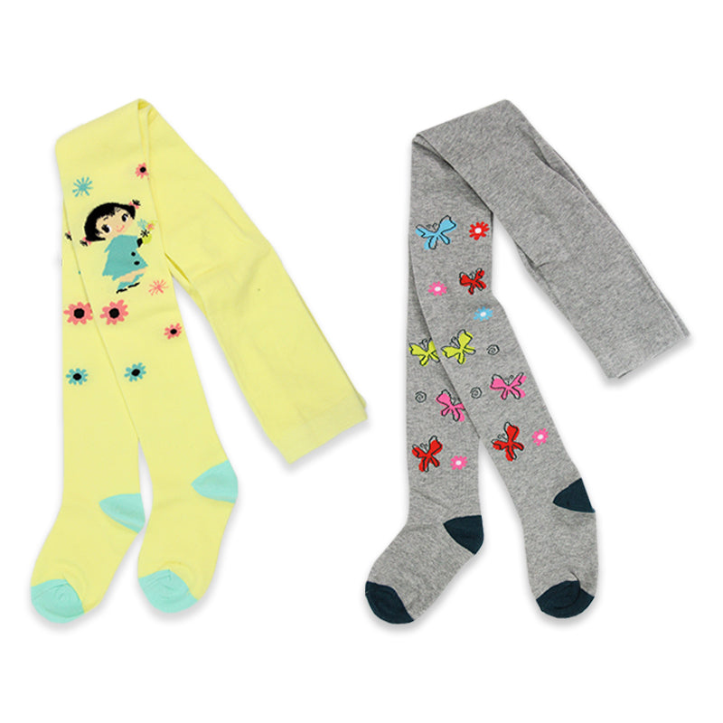 [Mary Blair] Kids Cotton Tights – 2 Pair Pack