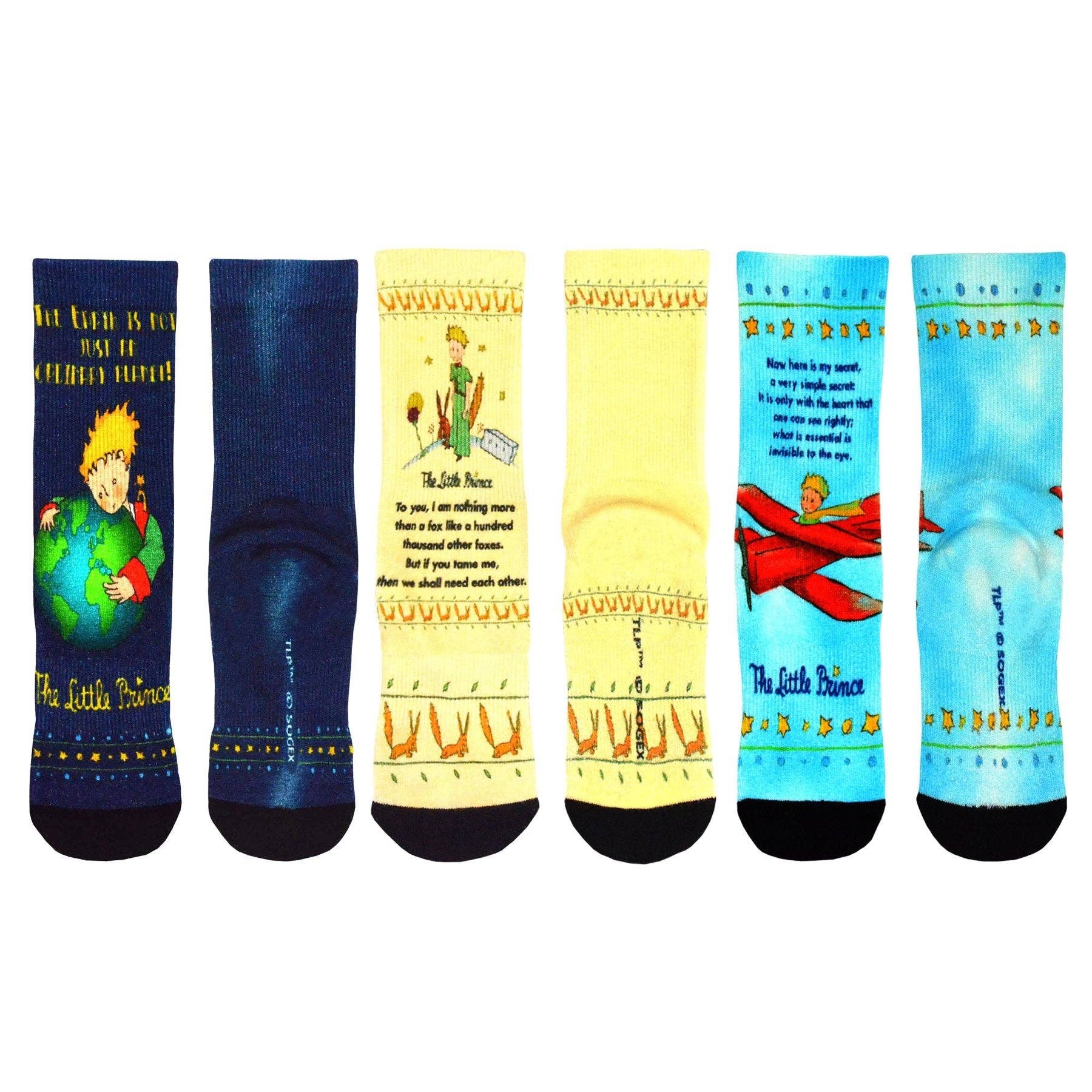 [The Little Prince] 360° Print Bamboo Women’s Crew Socks – 1 Pair
