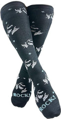 [Emily the Strange] ROCK! Cats & Guitar Girl Knee-High Socks – 2 Pair (6005)