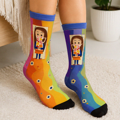 Mary Blair Juice Girl Pride Crew Sock