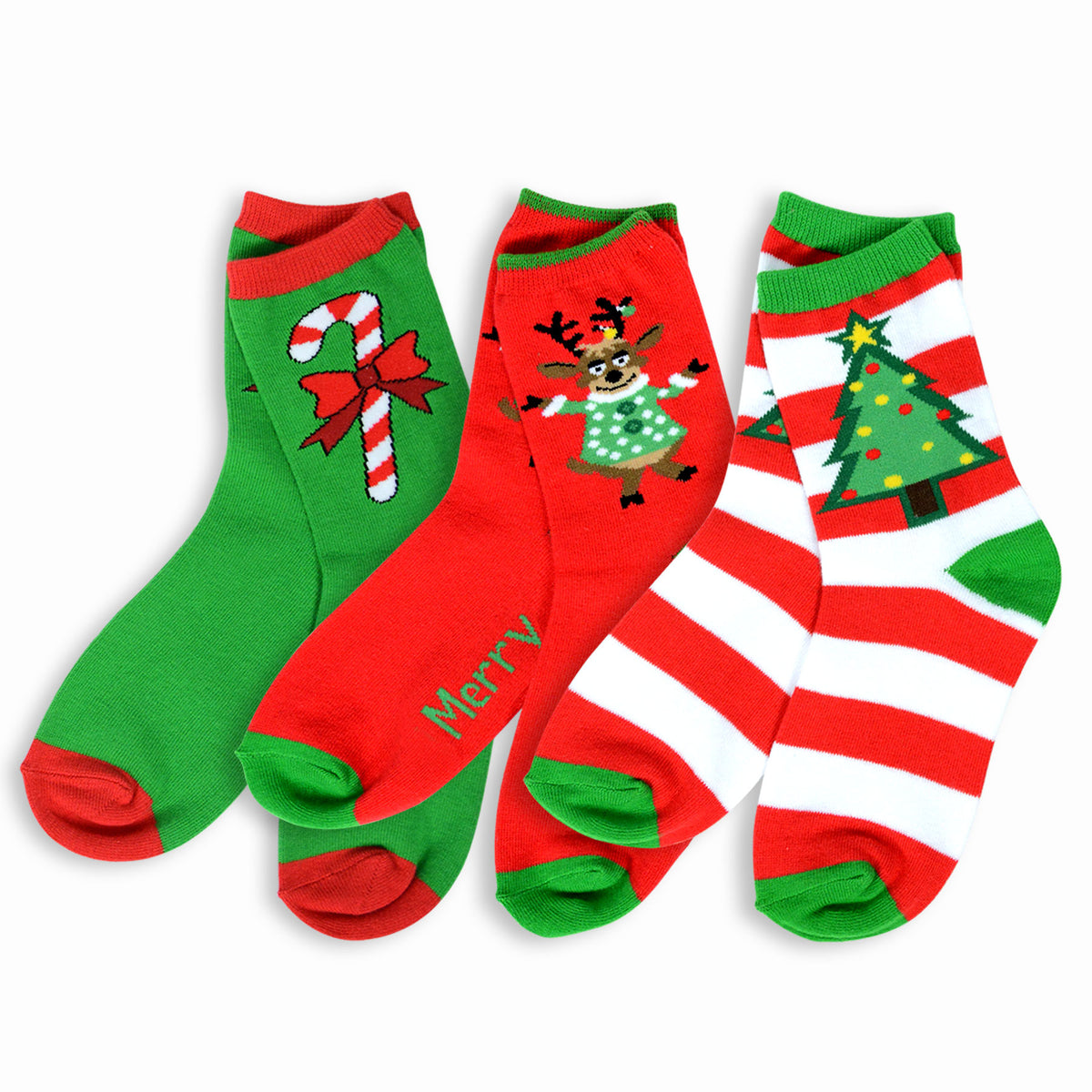Kids 3 Pack Christmas Holiday Socks