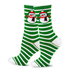 DoodleUS Christmas Kids 4 Pack Cotton Crew Holiday Santa Socks Reindeer Tree and Candy Cane Socks