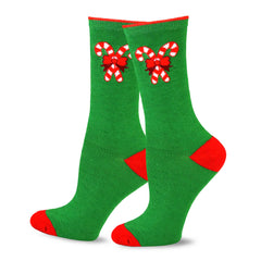 DoodleUS Christmas Kids 4 Pack Cotton Crew Holiday Santa Socks Reindeer Tree and Candy Cane Socks