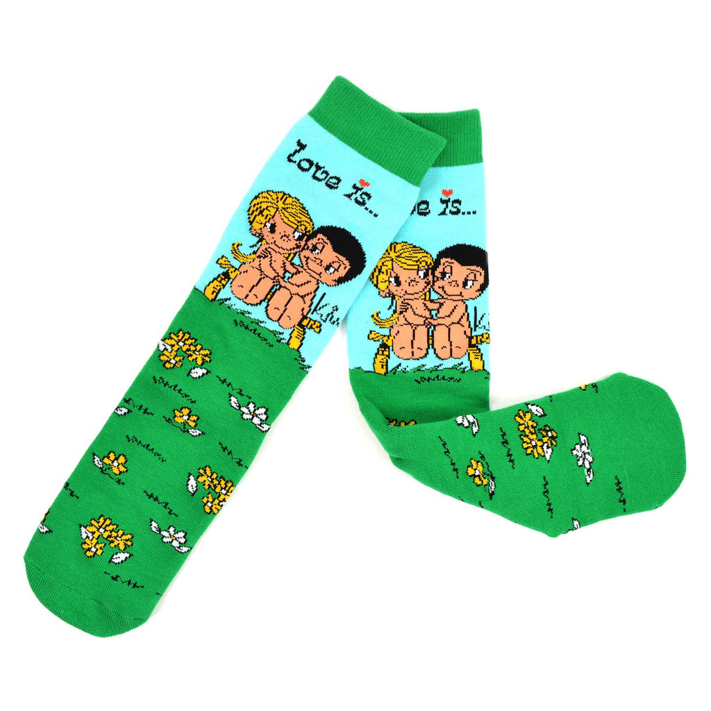 Love Is ForeverTogether....Knitted Cotton Crew Socks