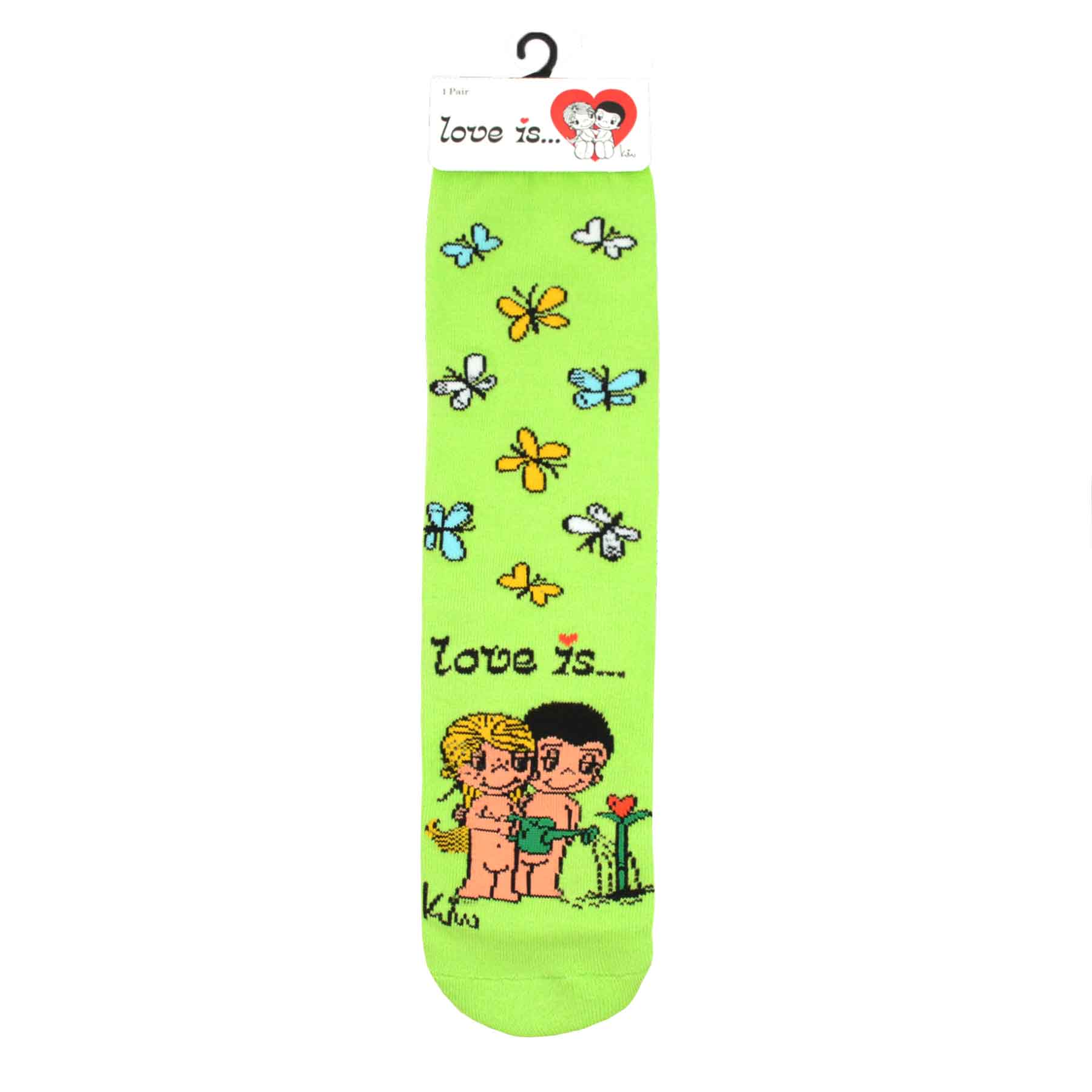 Love Is Watering Plans Together with Butterflies Green Knitted Cotton Crew Socks