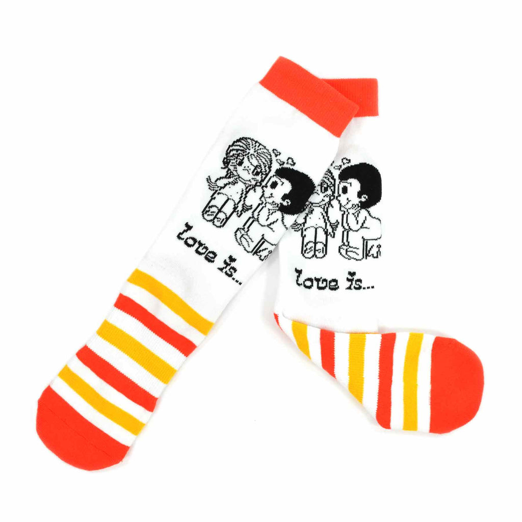 Love Is Thinking of You...Knitted Cotton Crew Socks