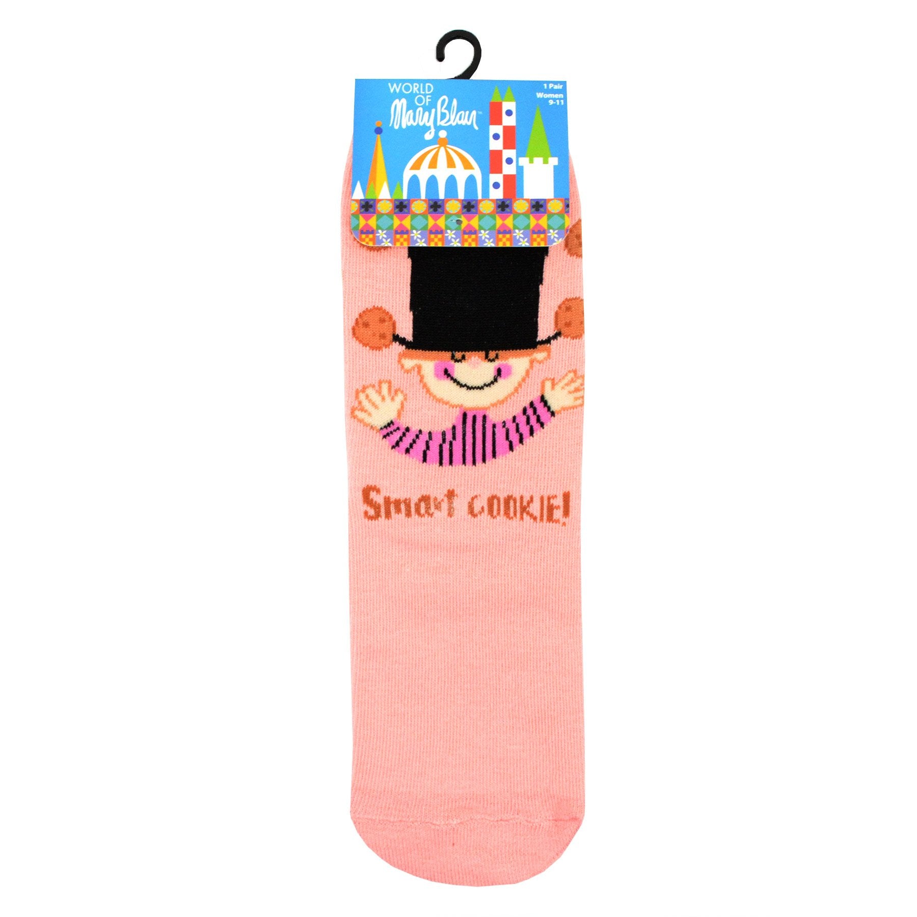 Mary Blair Whimsical Girl with Pigtails Novelty Kids Cotton Crew Socks