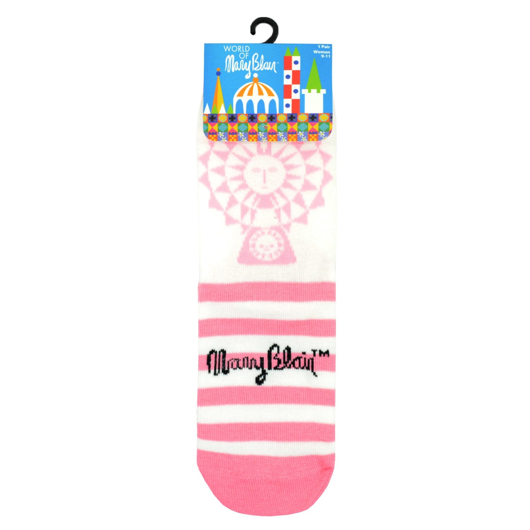 Mary Blair Whimsical Girl with Pigtails Novelty Kids Cotton Crew Socks
