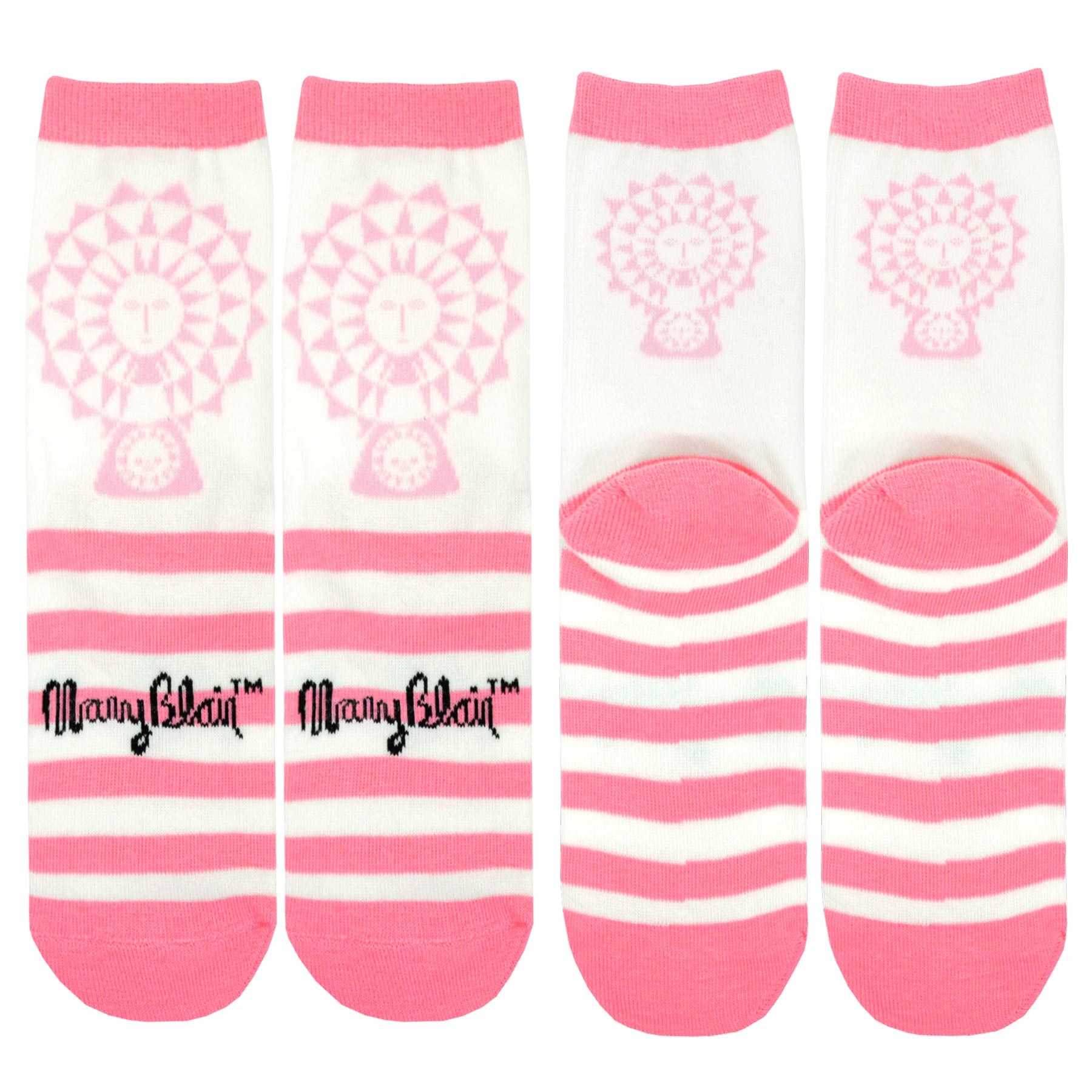 Mary Blair Whimsical Girl with Pigtails Novelty Kids Cotton Crew Socks