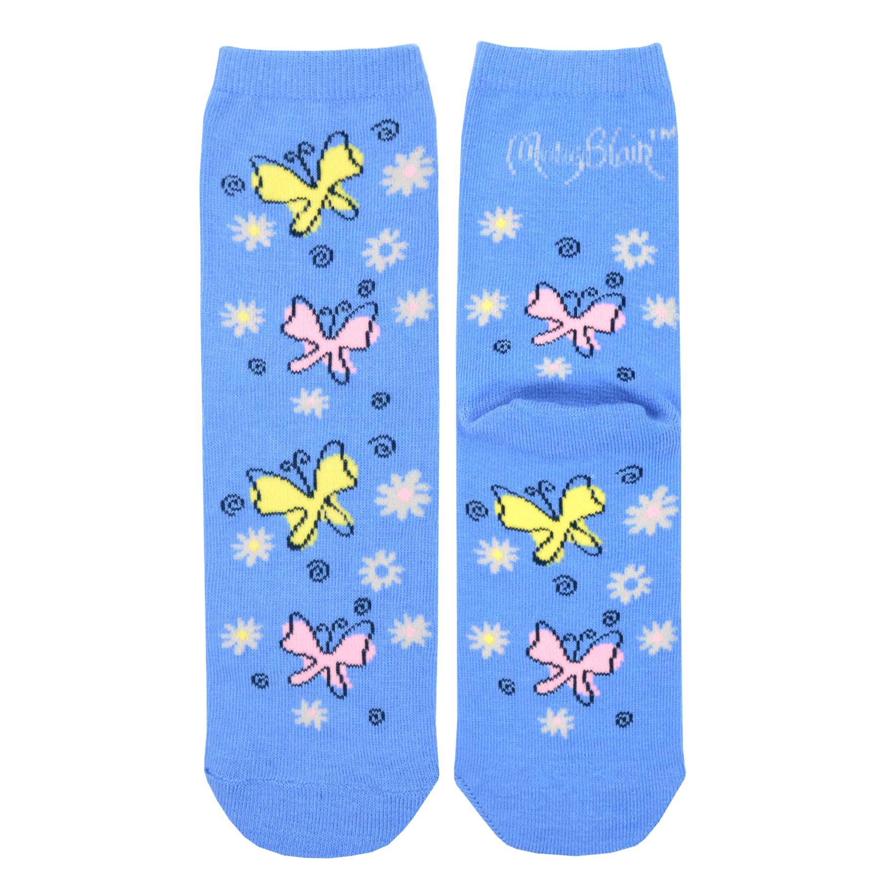 Mary Blair Whimsical Girl with Pigtails Novelty Kids Cotton Crew Socks