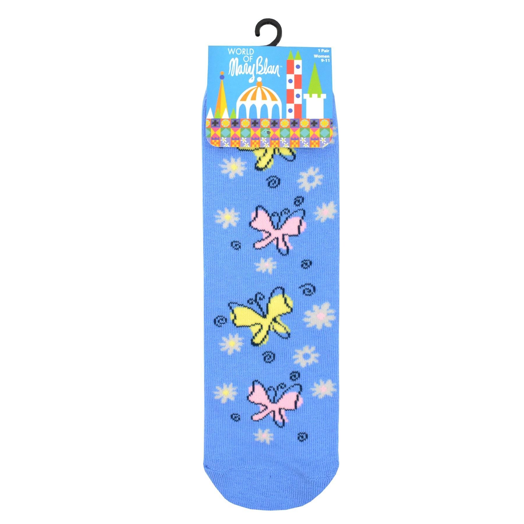 Mary Blair Whimsical Girl with Pigtails Novelty Kids Cotton Crew Socks