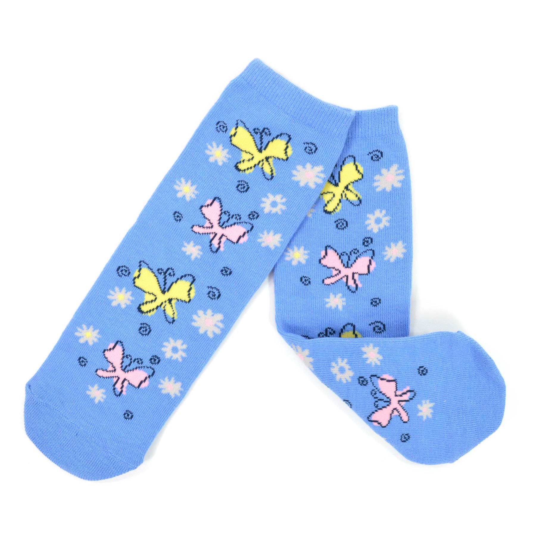 Mary Blair Whimsical Girl with Pigtails Novelty Kids Cotton Crew Socks