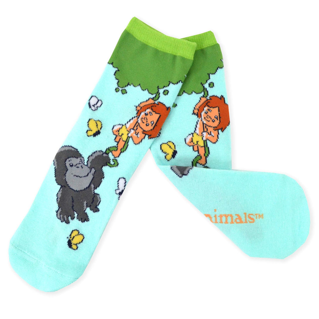 1 Pair Tarzanimals Crew Socks