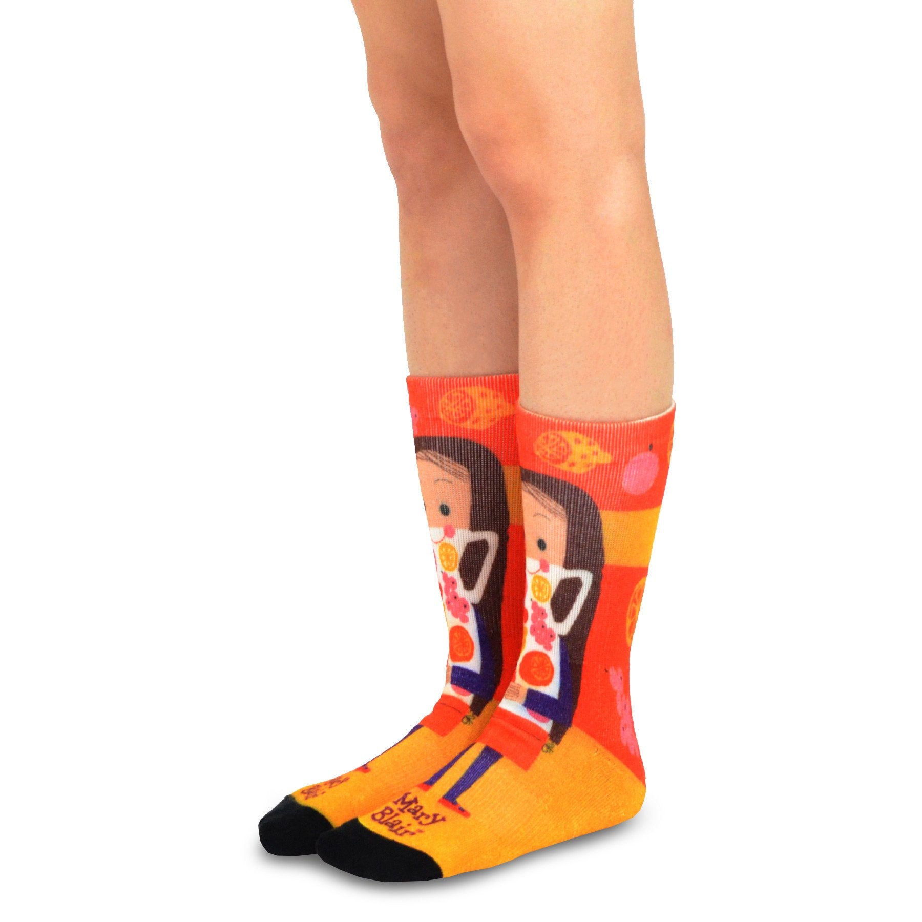 Mary Blair Fun Character Novelty Women Crew Printed Socks