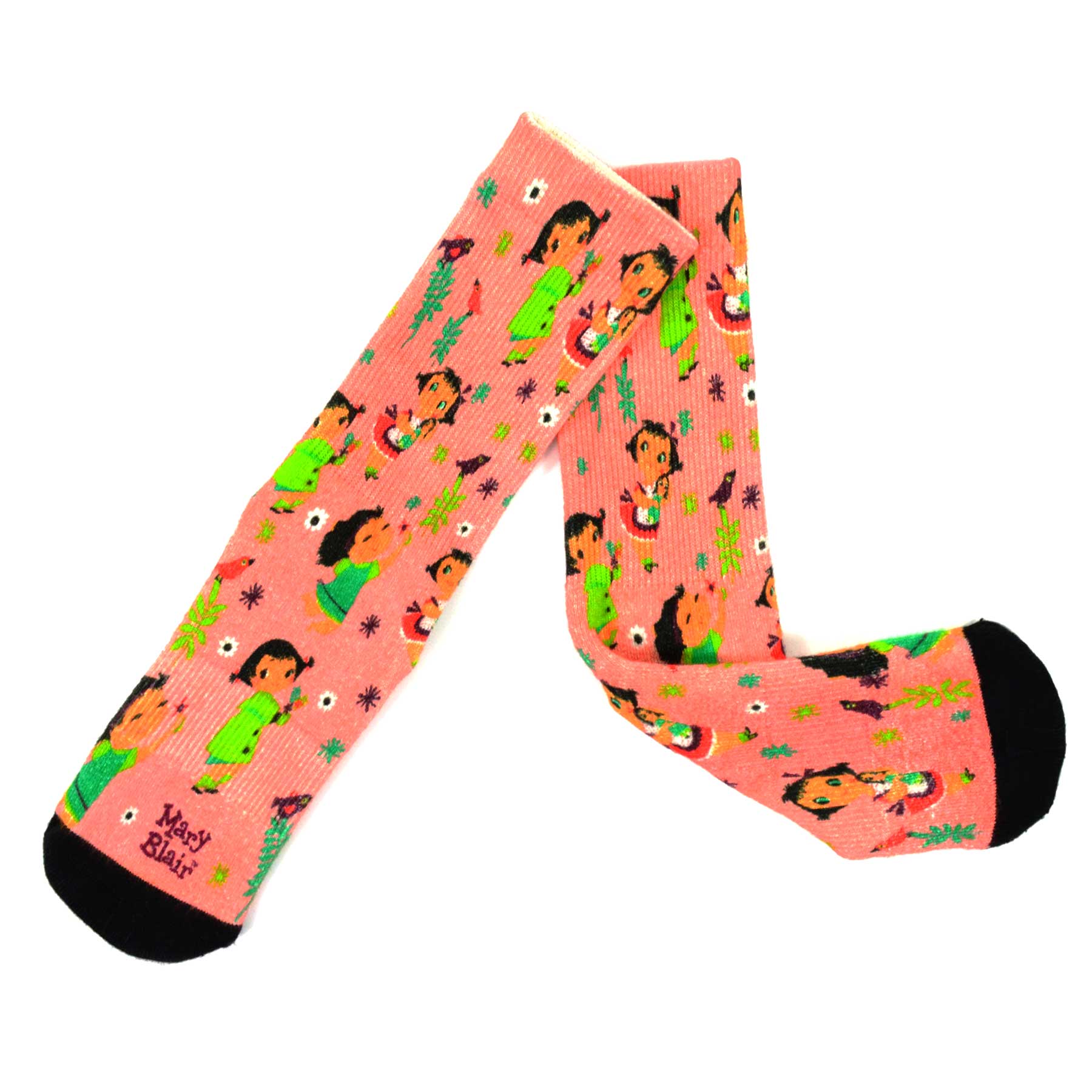 Mary Blair Fun Character Novelty Women Crew Printed Socks