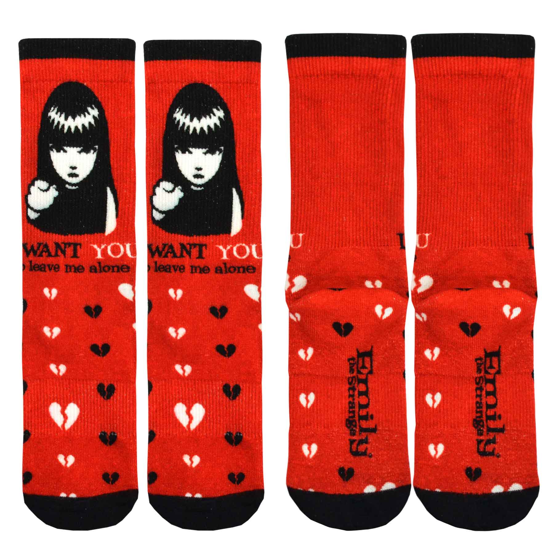 Emily the Strange Women Character Printed half Cushion Socks