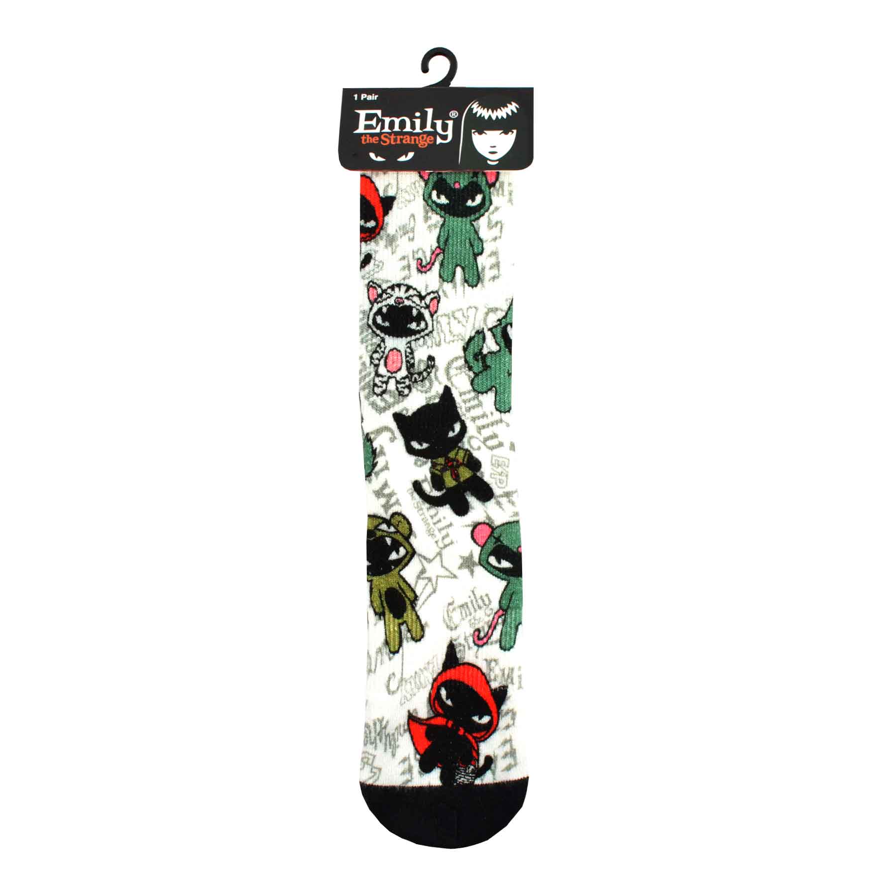 Emily the Strange Women Character Printed half Cushion Socks