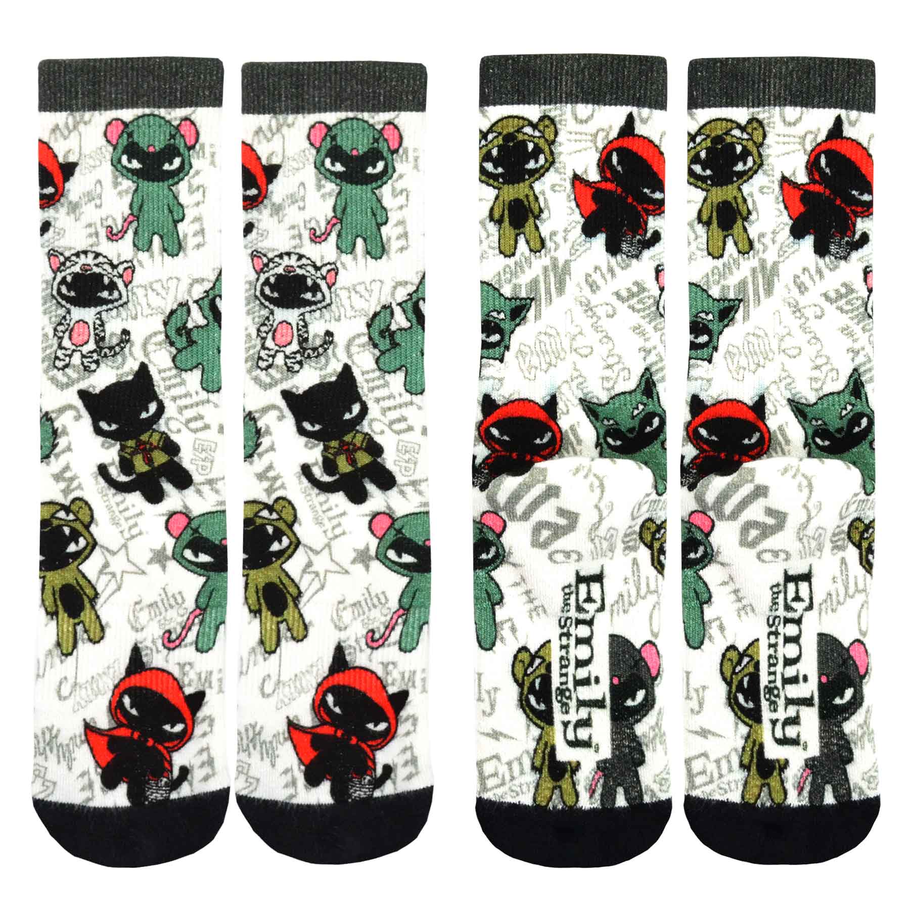 Emily the Strange Women Character Printed half Cushion Socks