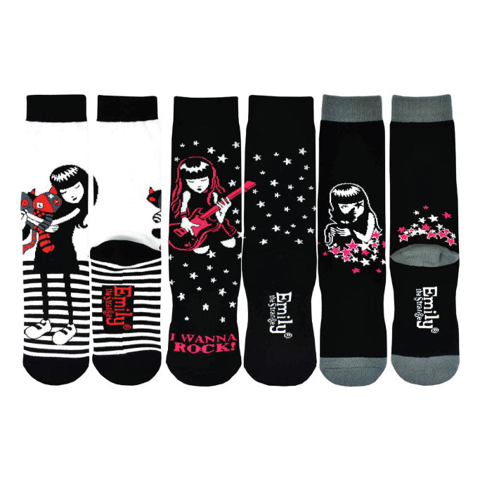 3-Pack Emily Cushion Knit Crew Socks