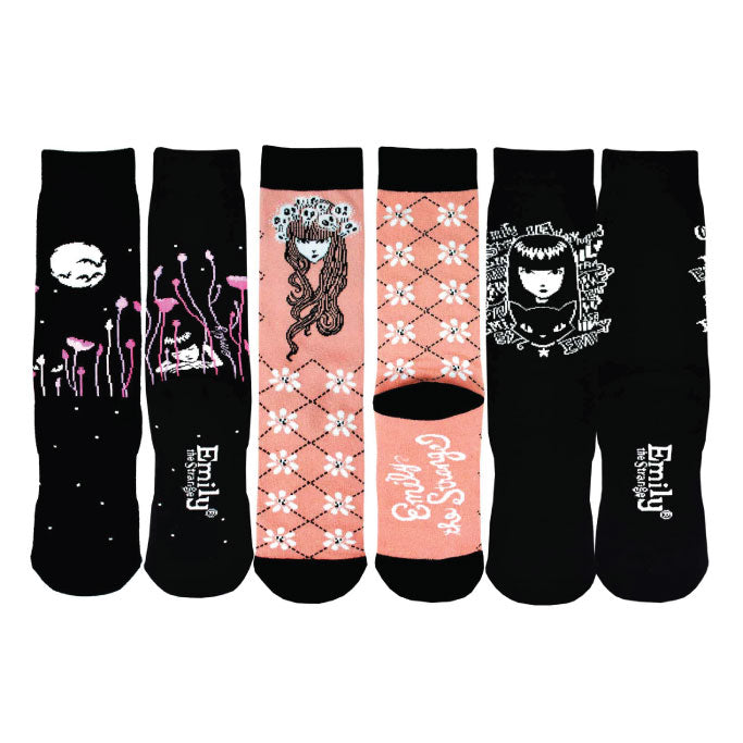 3-Pack Emily Cushion Knit Crew Socks