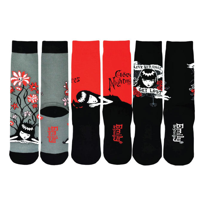 3-Pack Emily Cushion Knit Crew Socks