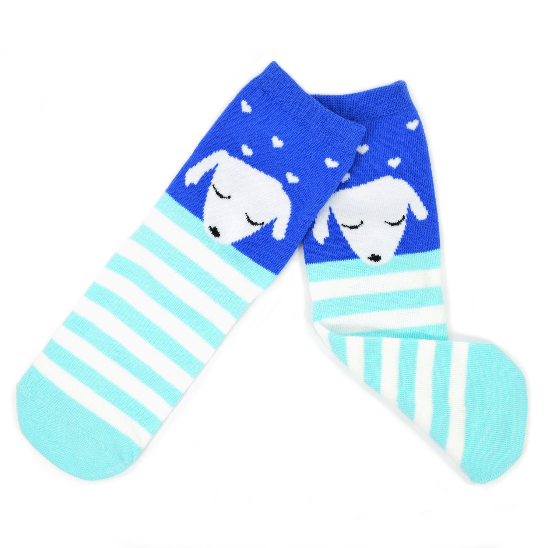 Mary Blair 3-Pack Set Pink and Blue Magic and Whimsy Novelty Kids Cotton Crew Socks