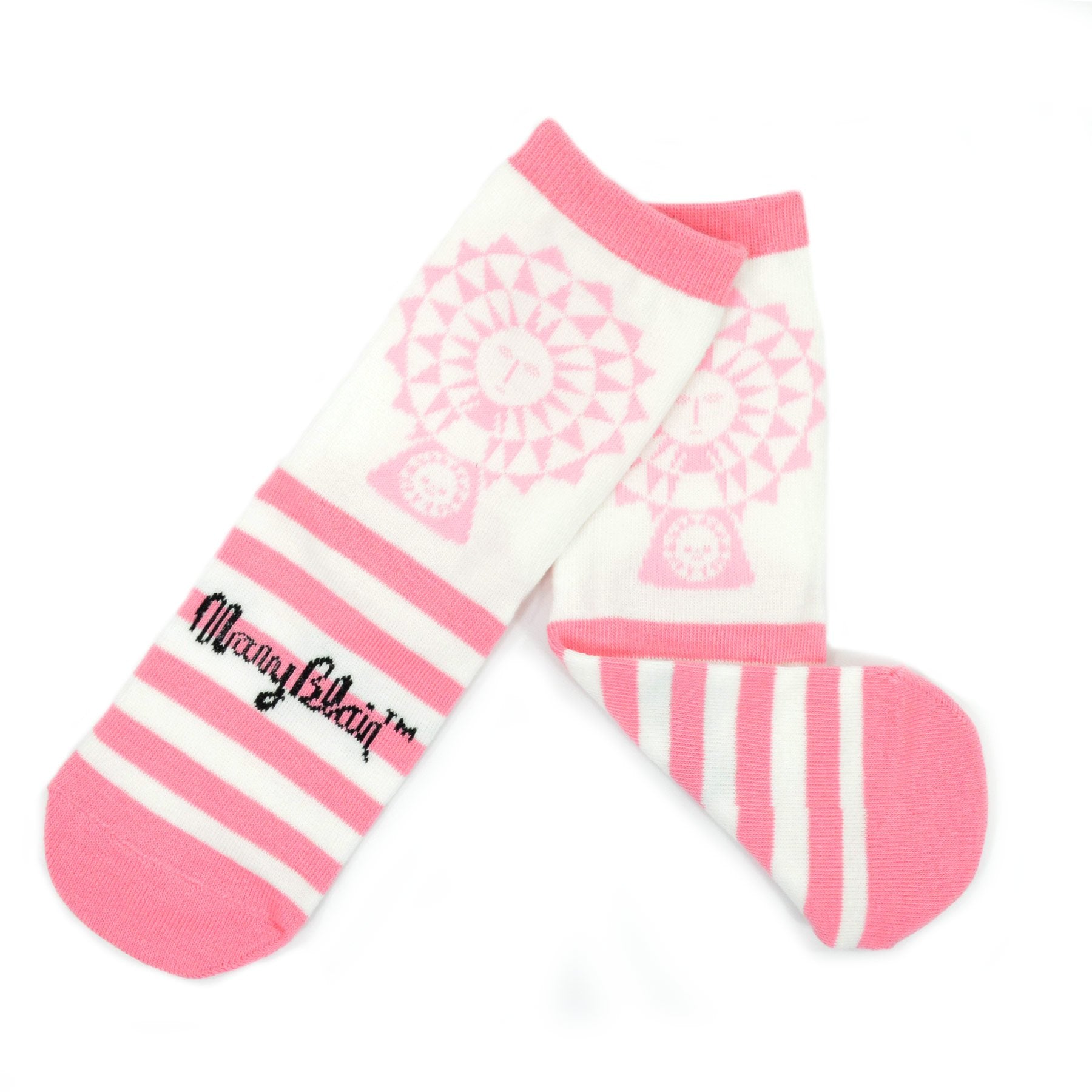 Mary Blair 3-Pack Set Pink and Blue Magic and Whimsy Novelty Kids Cotton Crew Socks