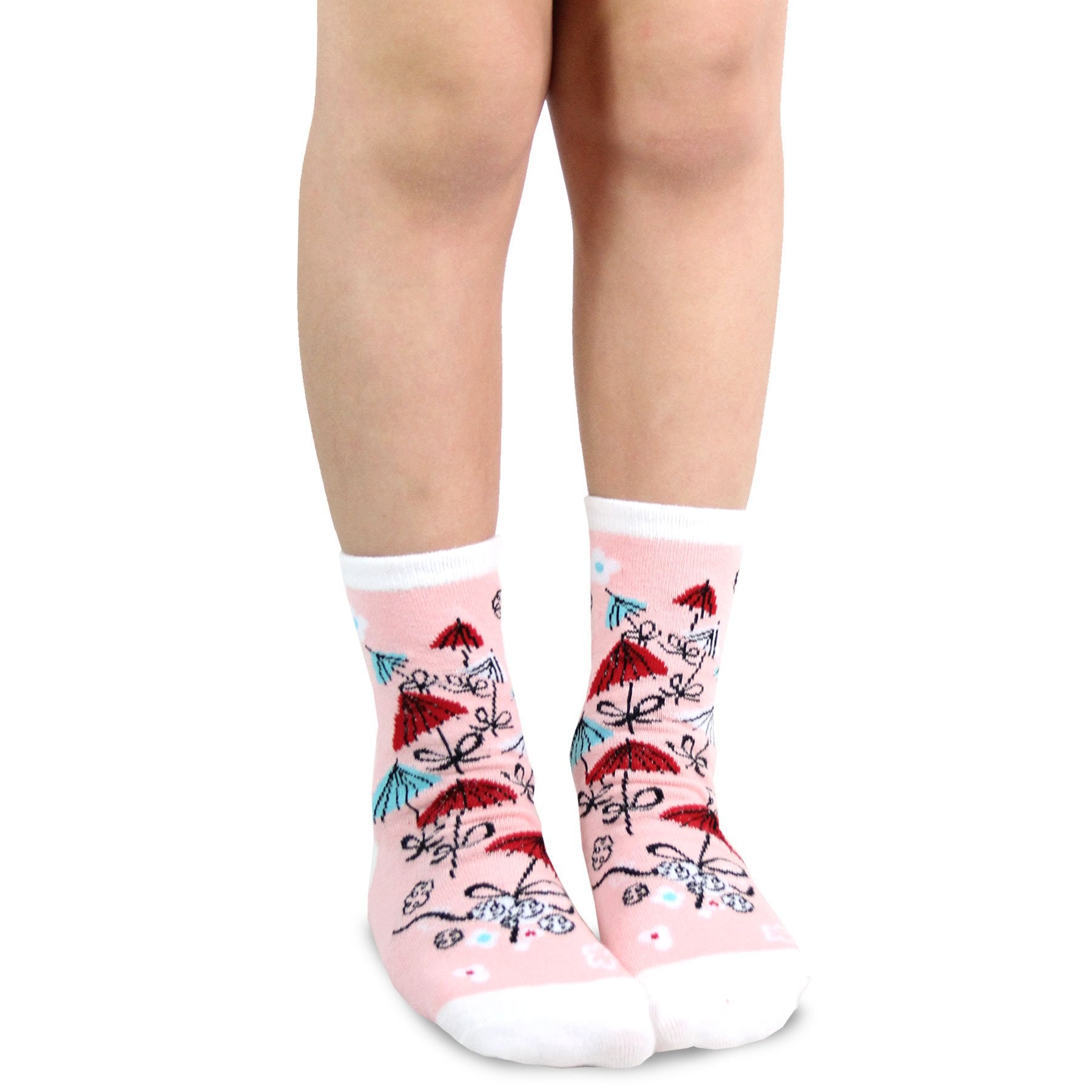 Mary Blair 3-Pack Set Pink and Blue Magic and Whimsy Novelty Kids Cotton Crew Socks