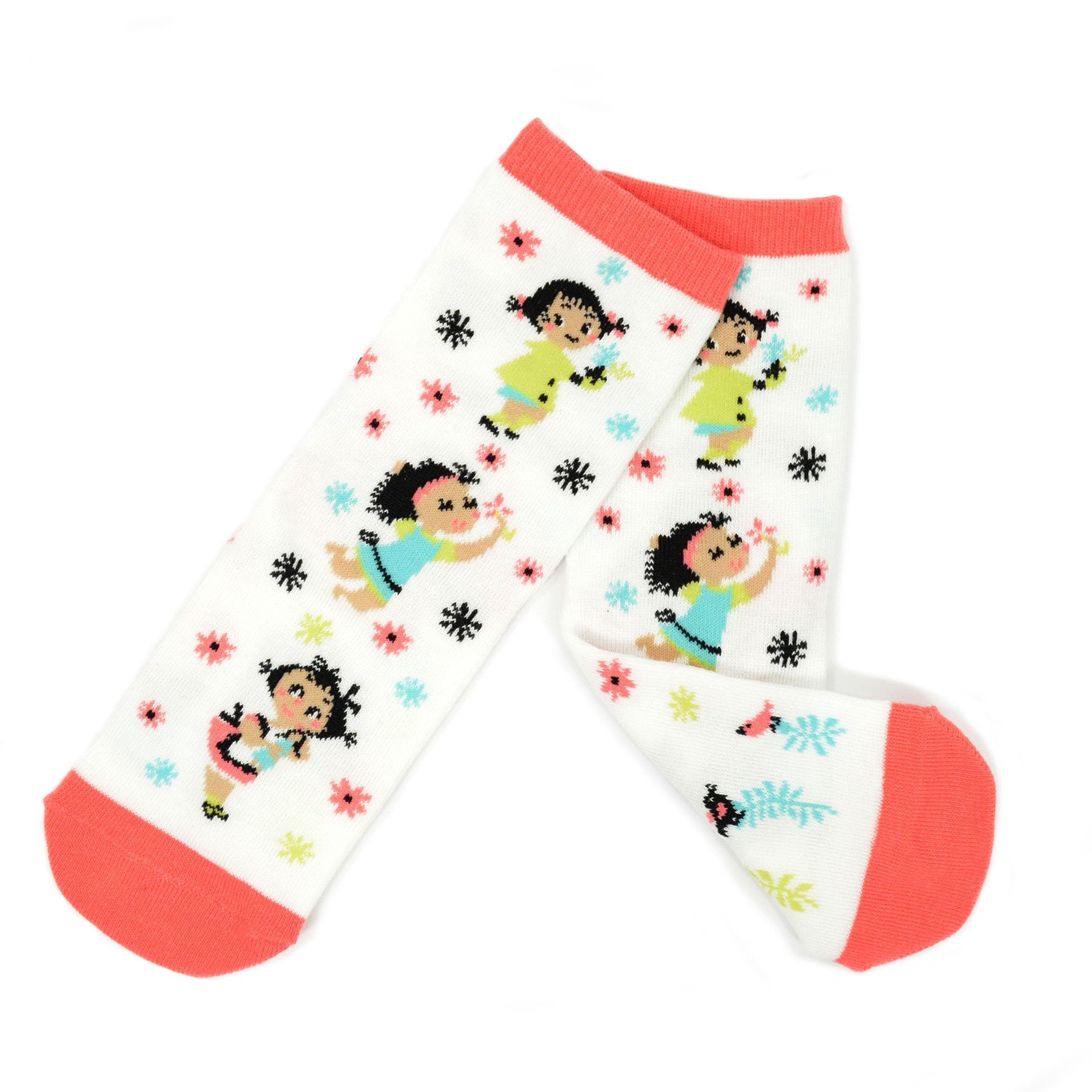 Mary Blair 3-Pack Set Pink and Blue Magic and Whimsy Novelty Kids Cotton Crew Socks